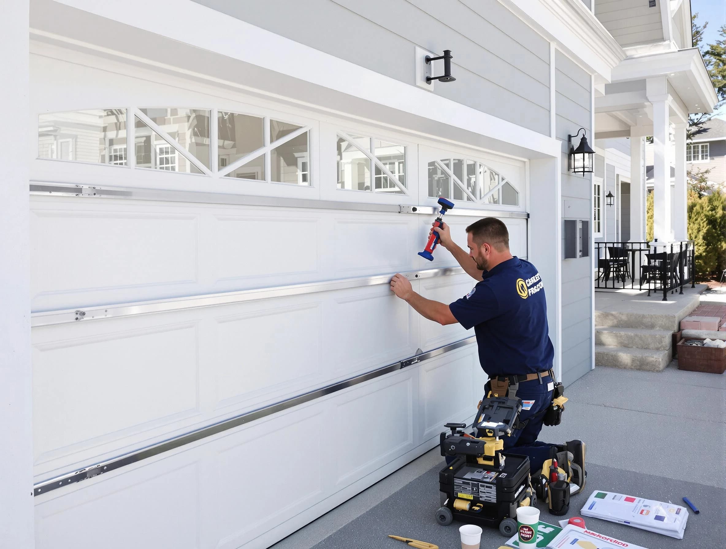 Professional garage door installation by Brookline Garage Door Repair in Brookline