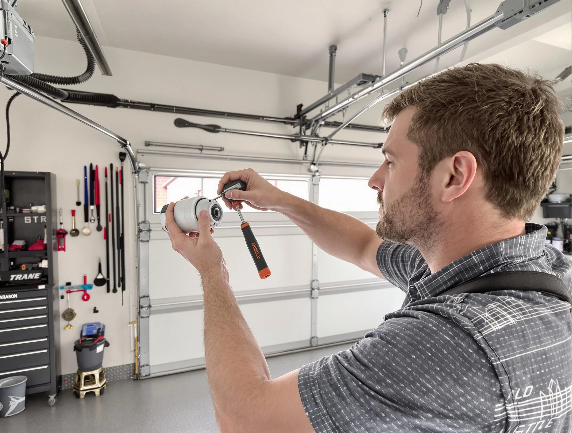 Garage door opener repair service by Brookline Garage Door Repair in Brookline