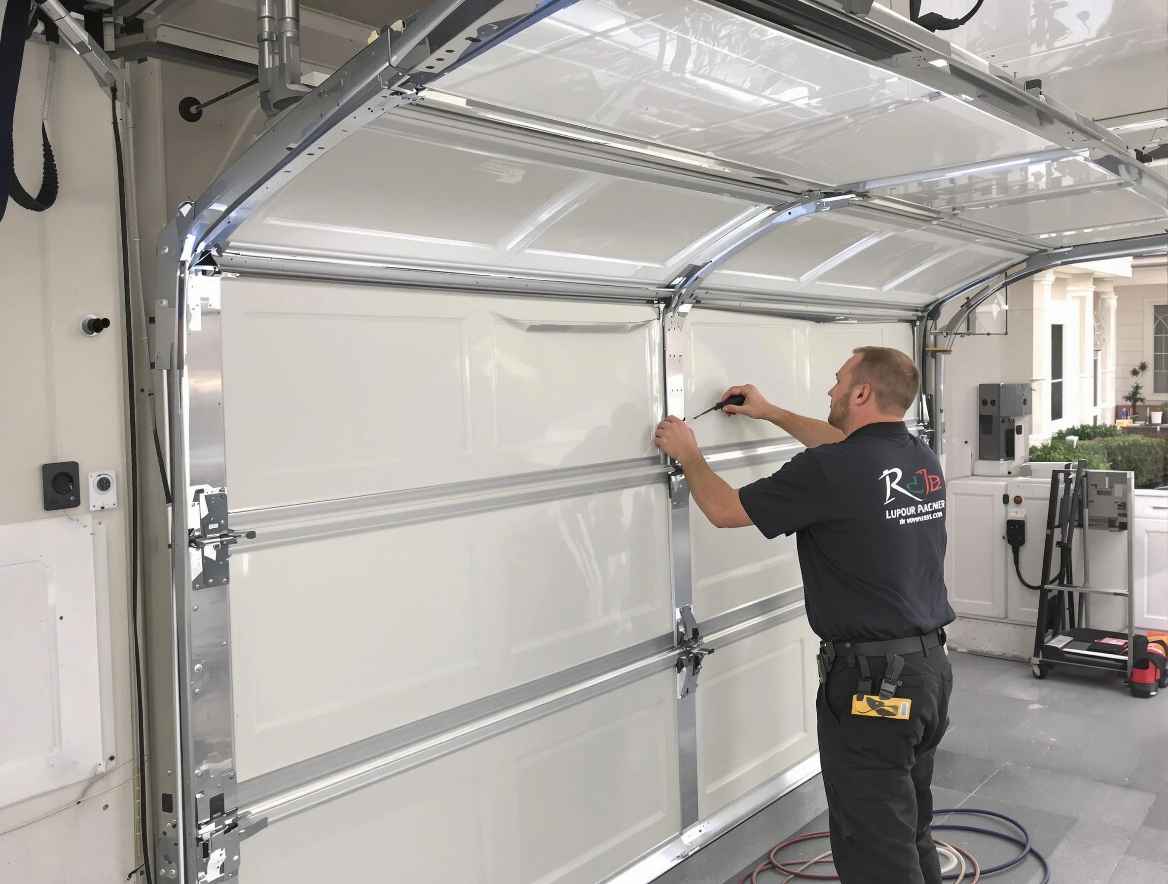 Brookline Garage Door Repair professional performing panel repair in Brookline