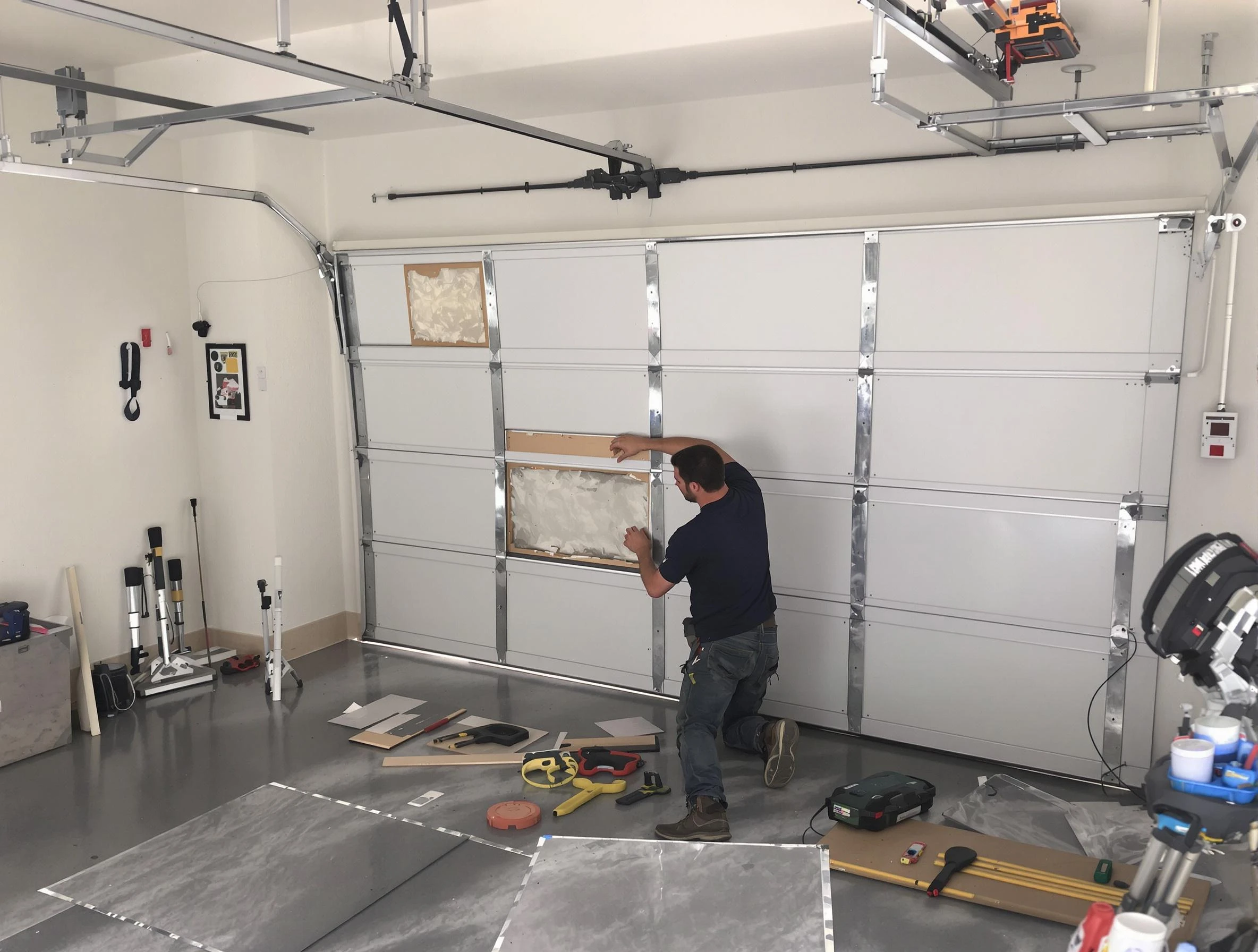 Garage Door Panel Repair in Brookline