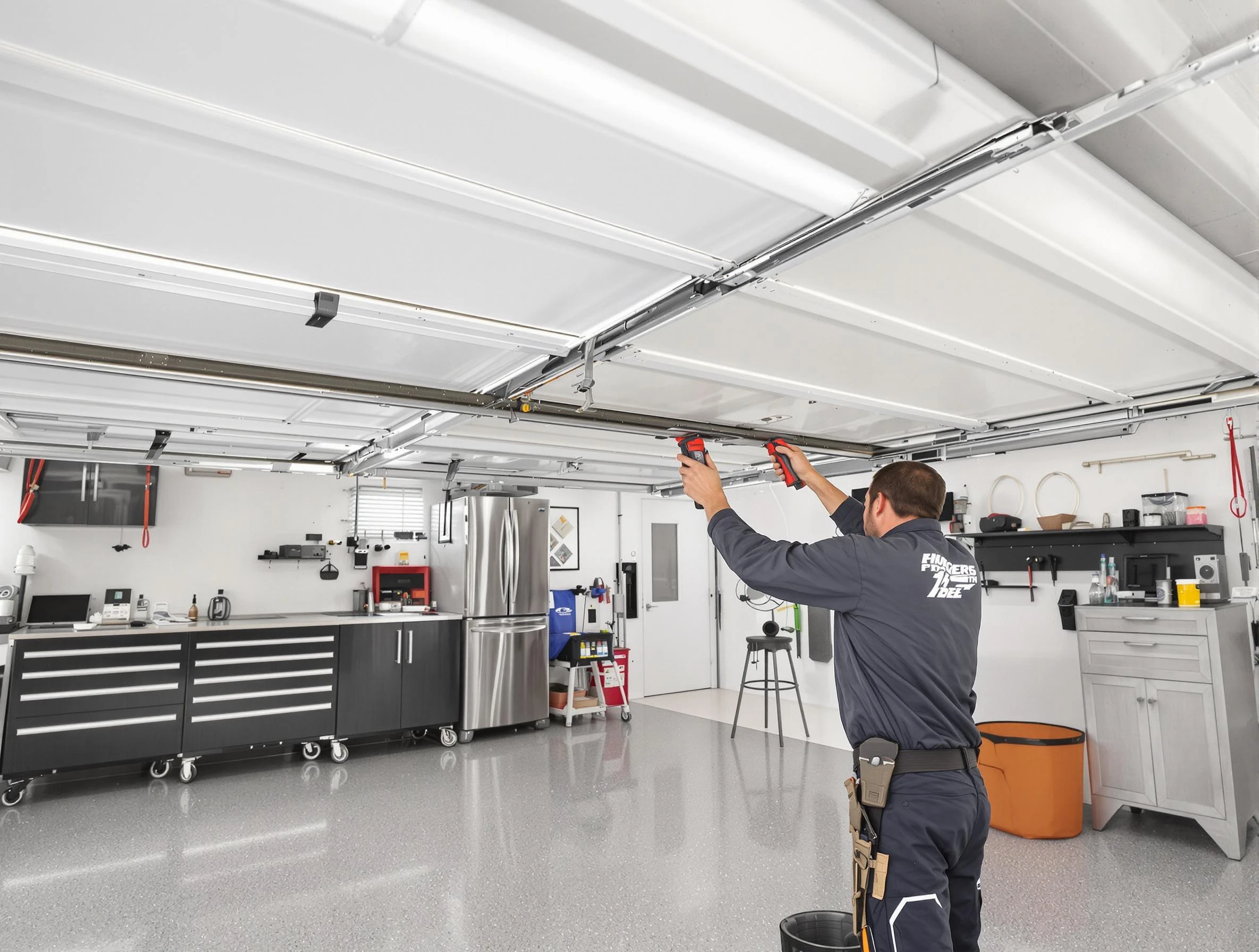 Overhead garage door repair service by Brookline Garage Door Repair in Brookline
