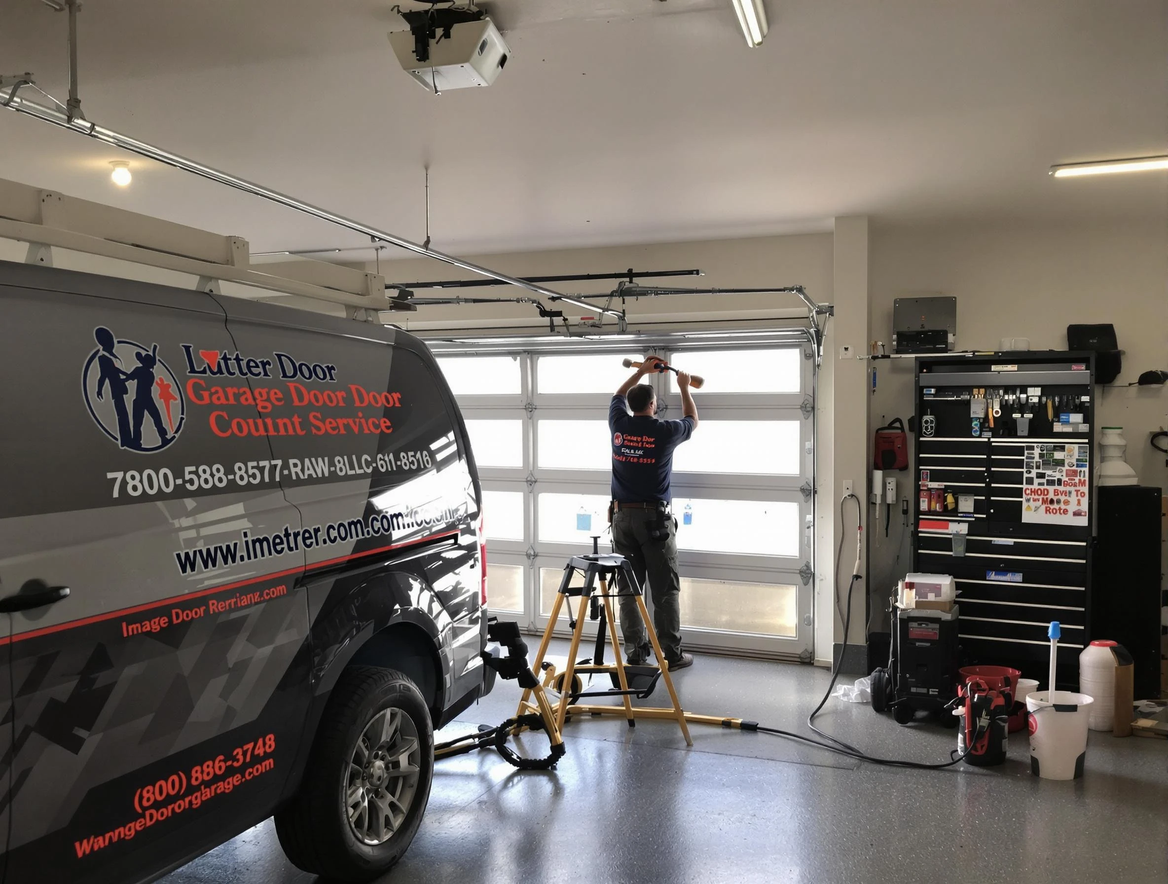 Brookline Garage Door Repair rapid response team performing same-day repair in Brookline